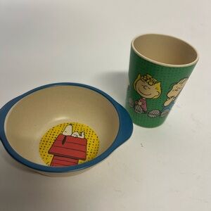 Peanuts Child Toddler Bowl and Cup set